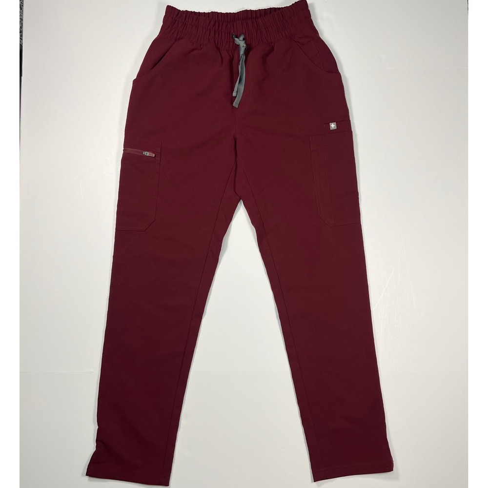 FIGS Scrub Pants Women XXS Burgundy Technical Collection Maroon Healthcare